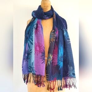 Women's colorful floral scarf